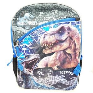 Jurassic World T Rex Raptor Blue Black Backpack Dinosaurs  School Bag Travel